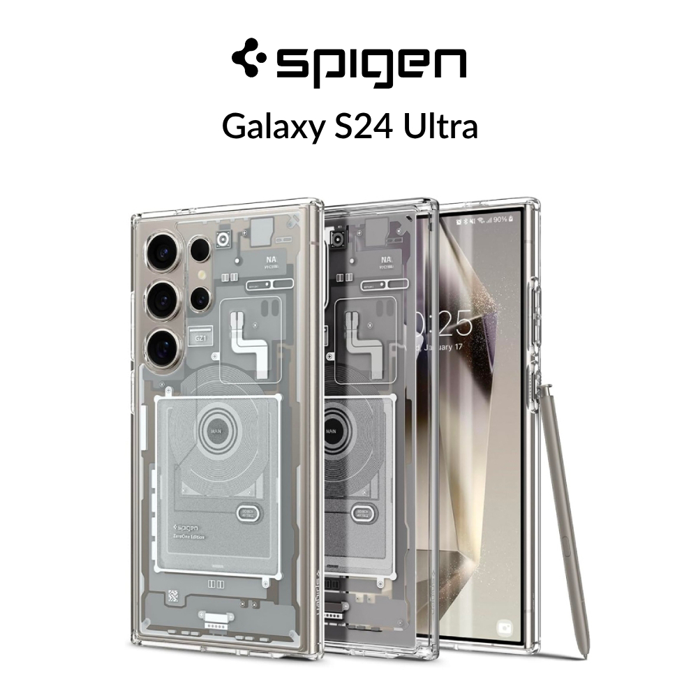 Spigen Galaxy S24 Ultra Case 6.8" Ultra Hybrid Zero One Drop Protection Camera Guard Premium Samsung