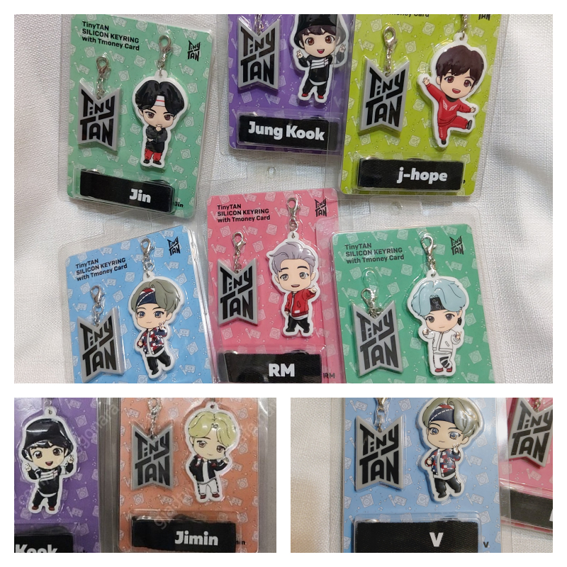 TinyTAN BTS Fan Goods with Tmoney Card | บัตรขนส่งเกาหลีแท้ | ที่วางซิลิคอน