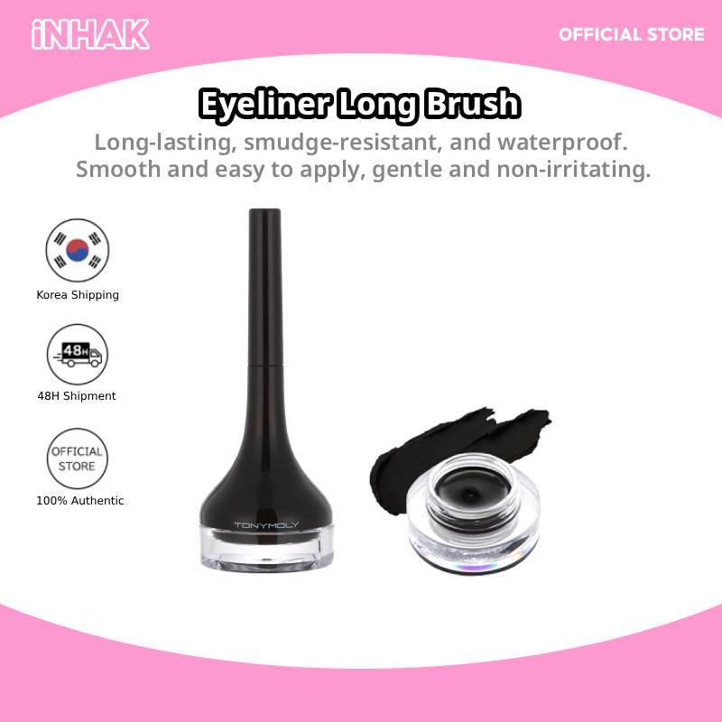 TONYMOLY Back Gel Eyeliner Long Brush 4g - 1 สีดํา