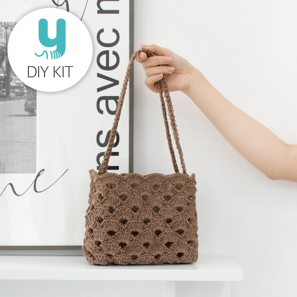 (พร้อม) แพ็คเกจถักโครเชต์ DIY | Play Code Square Net Bag (โครเชต์ ทํามือ งานเข็ม)