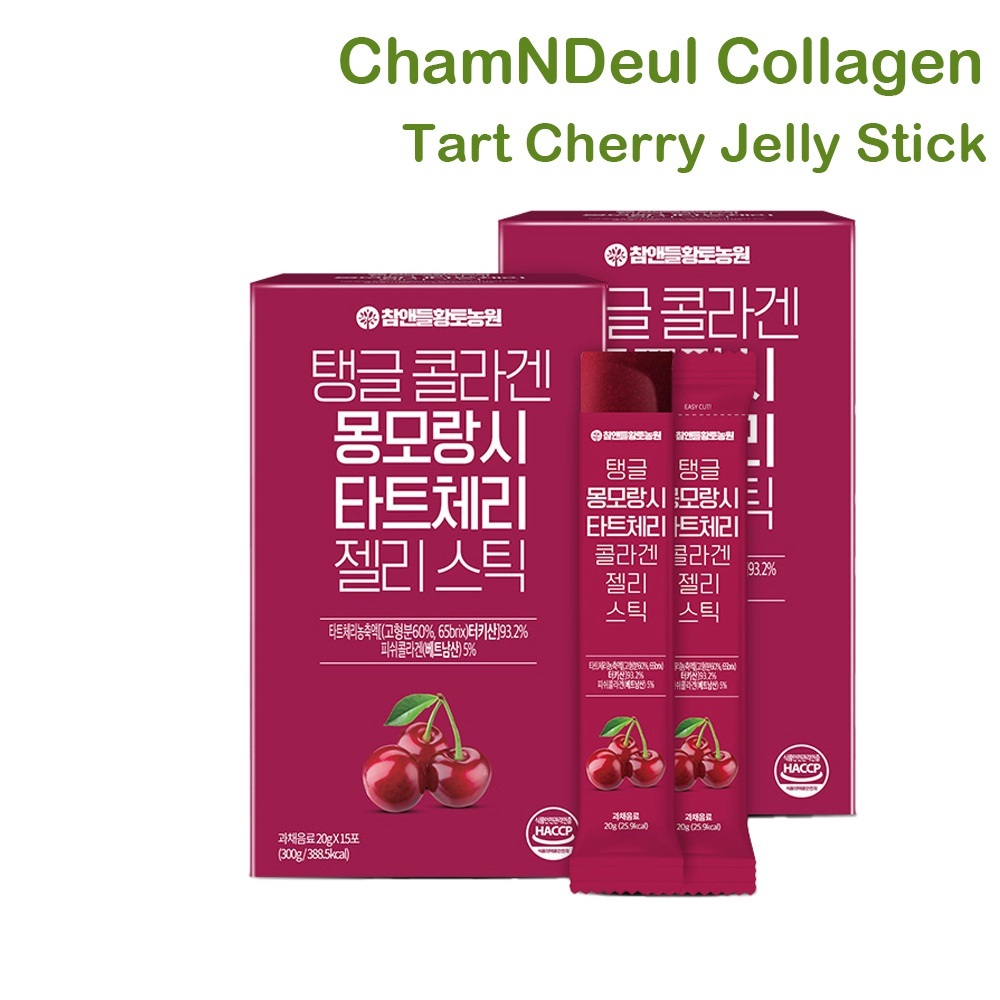 Cham N Deul Collagen Montmorency Tart Cherry Jelly Stick 20g * 15 แท่ง / Made In Korea