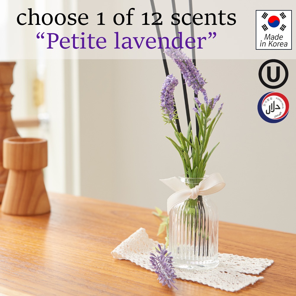 Aspasia "เมื่อต้องการแตก" Clair mini lavender Flower Reed Diffuser 100ml set / เลือก 1 กลิ่น 12 กลิ่