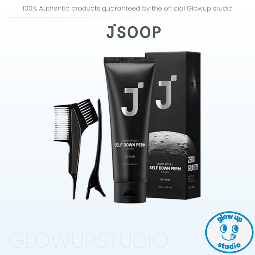 Jsoop Made In Korea Men Down Perm Cream Set ครีม 120ml พร้อม Clip Perm Paper ถุงมือ และแปรง Perm
