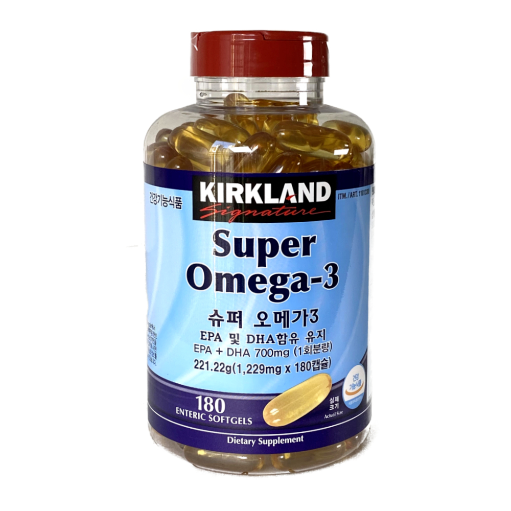 (180 Ct) KIRKLAND น้ํามันปลา Super Omega3 1229 มก. x