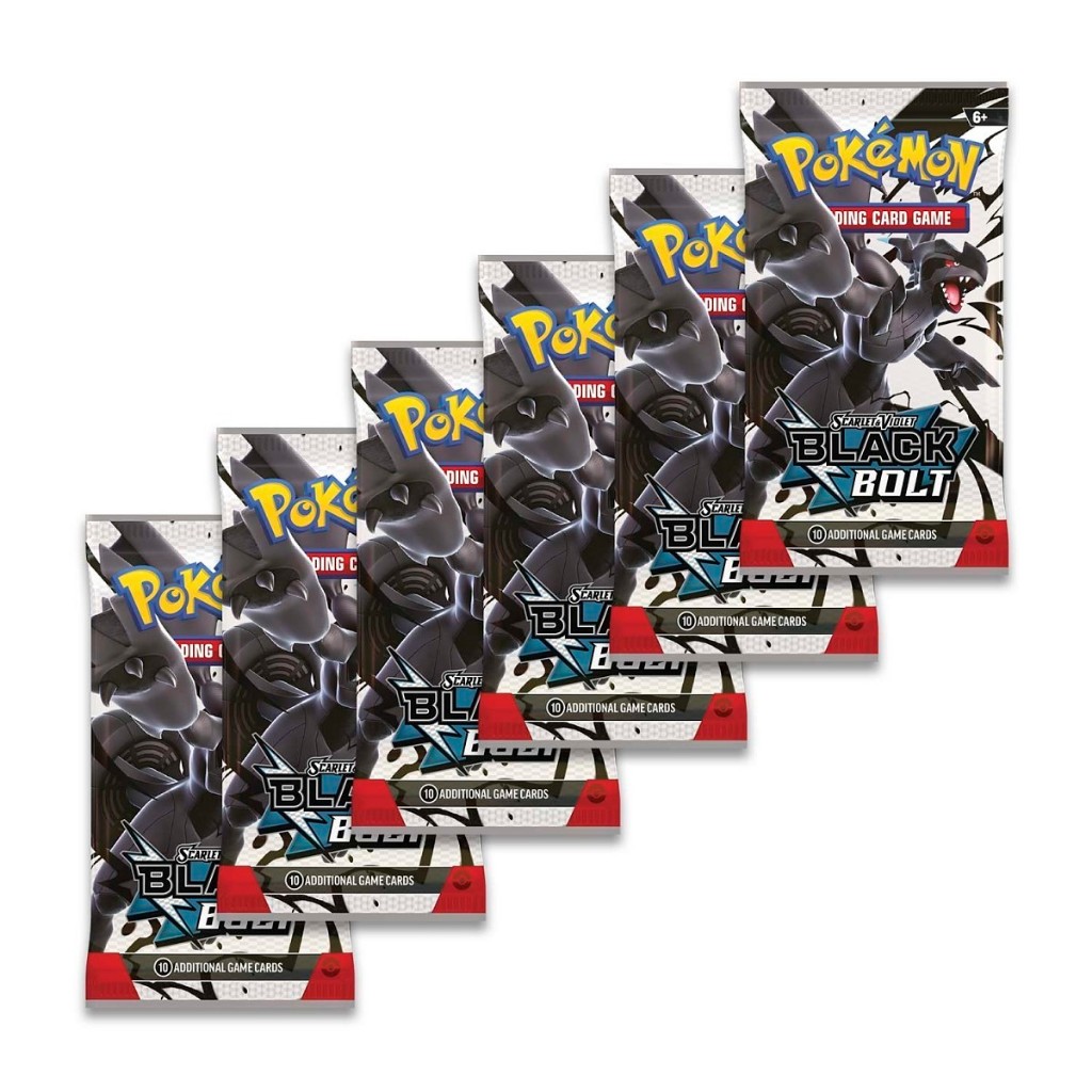 Pokemon TCG: SV10.5 Black Bolt White Flare Booster Packs สลายจาก ETB/โปสเตอร์/Tins/Binder