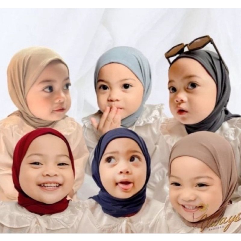 [SELLER SG] ผ้าคลุมไหล่เด็ก Instant Tudung 0-7yrs old