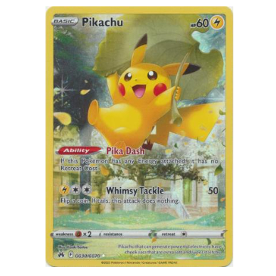 โปเกมอนภาษาอังกฤษ Pikachu - Crown Zenith: Galarian Gallery (CRZ:GG) GG30/GG70 / Ultra