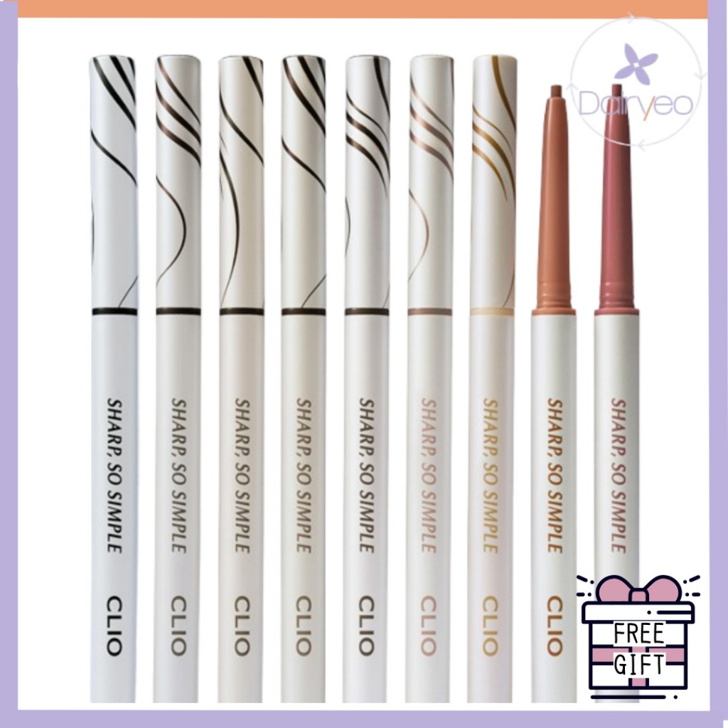 Clio [1+1] Sharp So Liner ดินสอกันน้ําเรียบง่าย 9 ประเภทเครื่องสําอางเกาหลีอายไลเนอร์กันน้ํา Make up