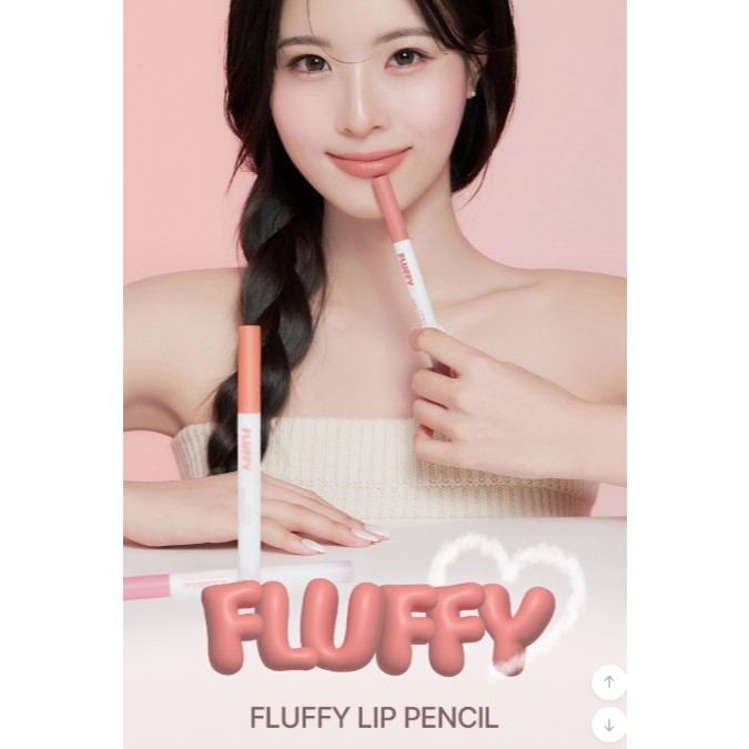 *สีใหม่* [IPKN] Fluffy Dual Lip Pencil (8 สี) | 2-in-1 Lip Liner & ลิปสติก | Soft Matte Overlip Cray