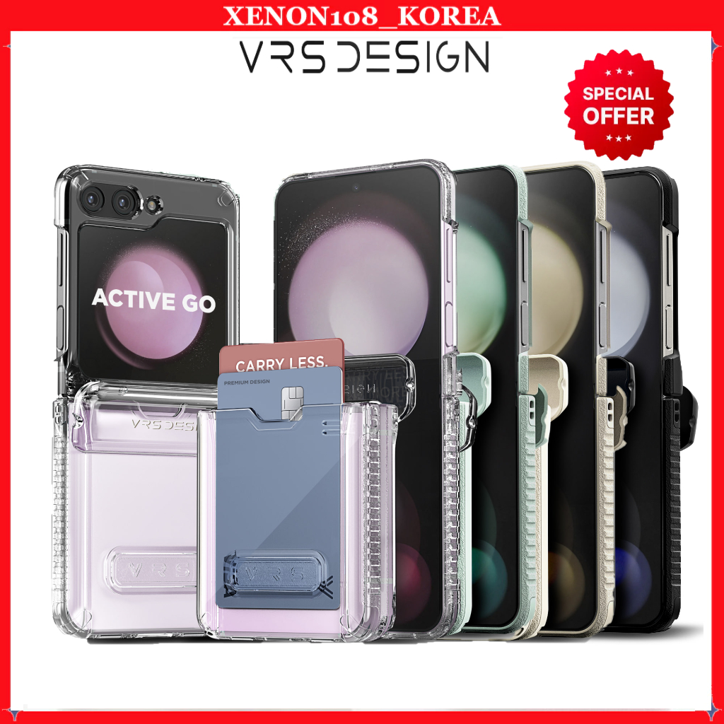 [VRS DESIGN] ⚡พิเศษ BIG ปิด⚡ เคสเก็บการ์ด Galaxy Z Flip 5 Active Go (พร้อมบานพับป้องกัน)
