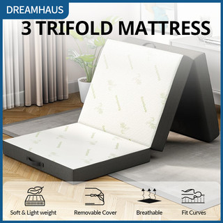 【SG Stock】3 Folding Memory Foam Mattress 2/3/4Inch Single Tatami Foldable Floor Mattress Non-Slip Bottom Breathable