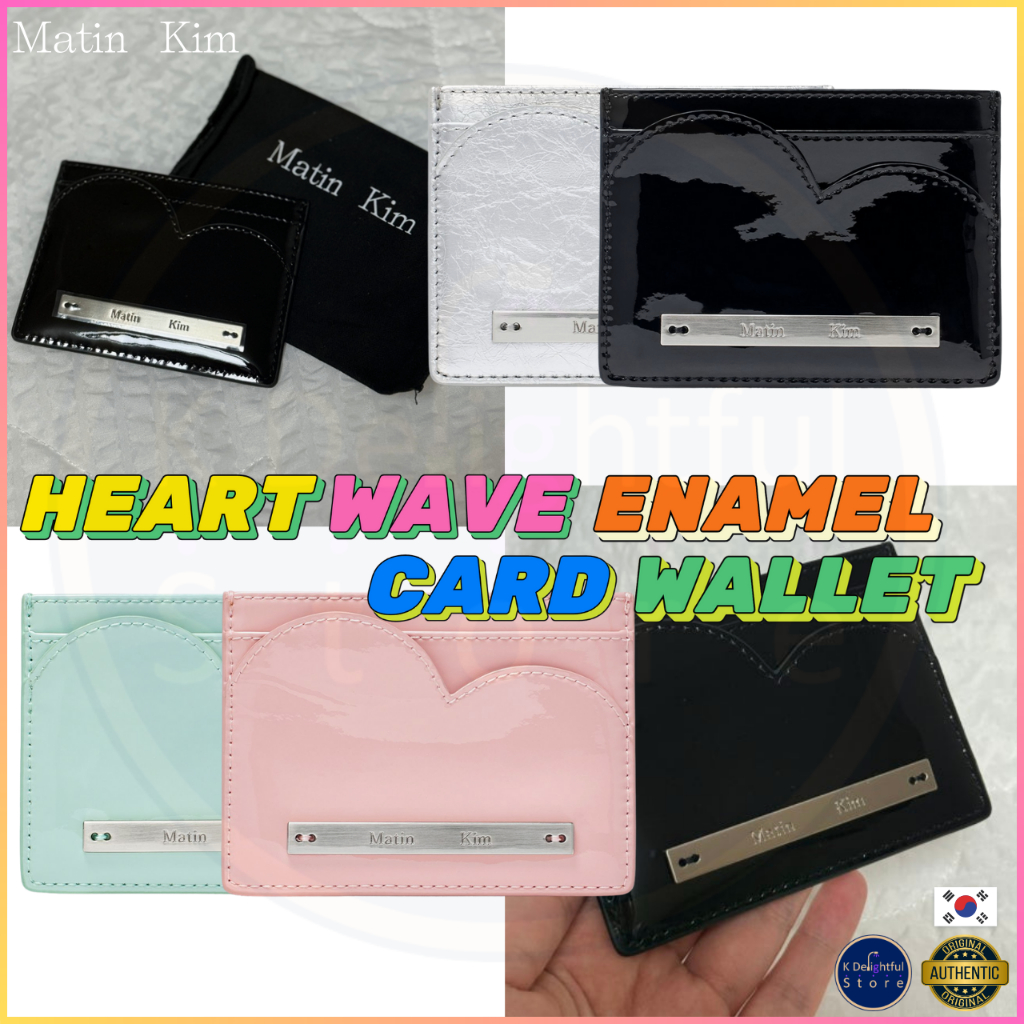 Matin Kim HEART WAVE ENAMEL CARD กระเป๋าสตางค์