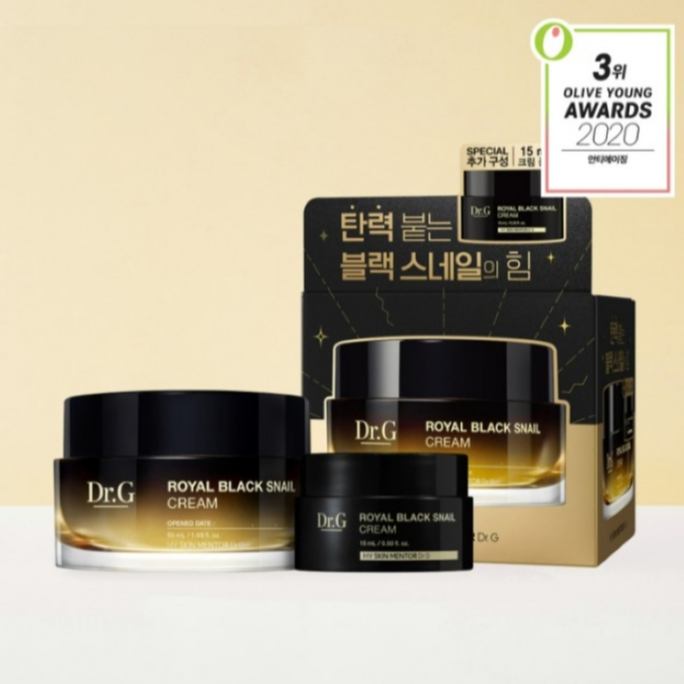 [Dr.G] Royal Black Snail Cream 50ml + 15ml, Korea Olive Young Cosmetics