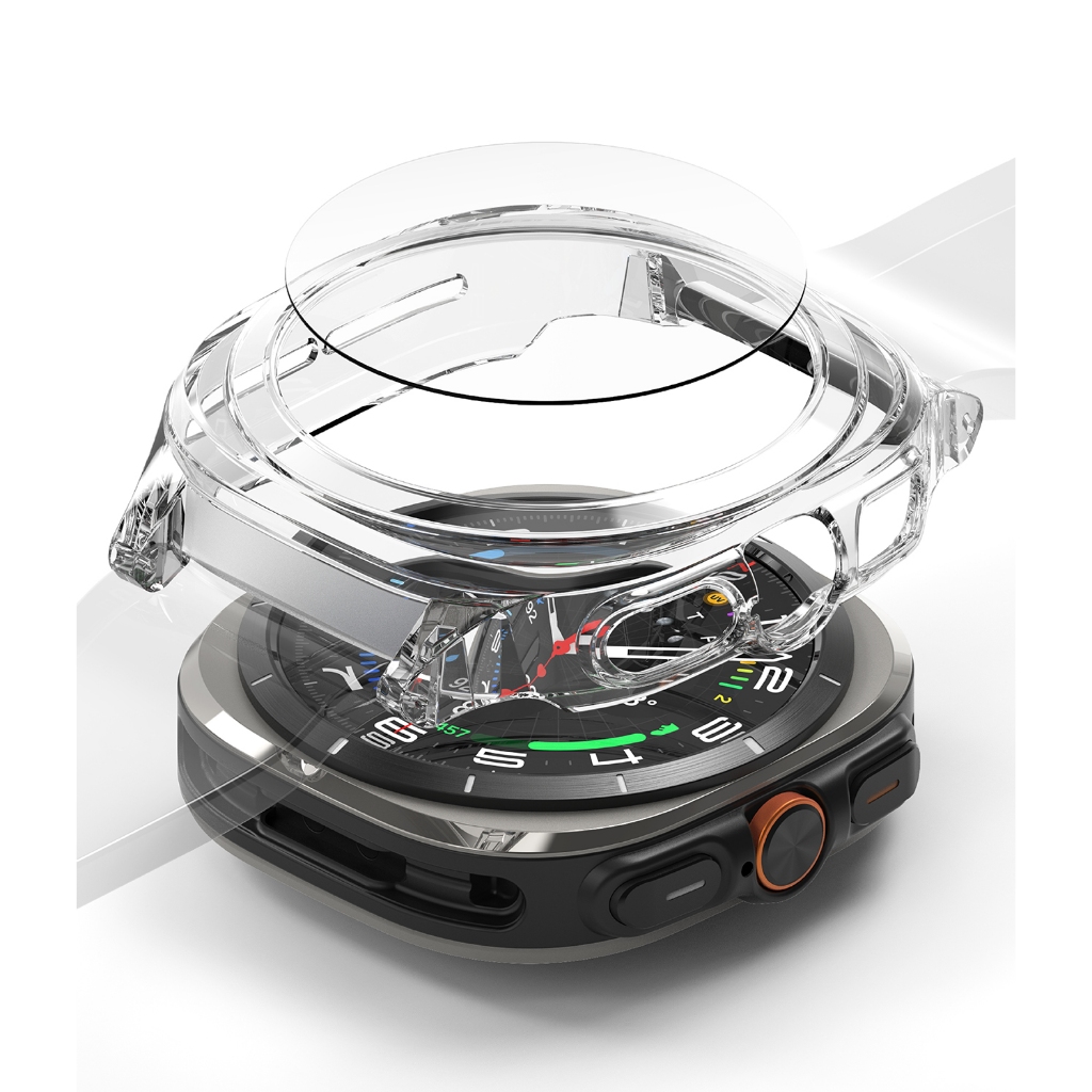Ringke Slim Extended & Glass สําหรับ Galaxy Watch Ultra 47mm เคสแข็งน้ําหนักเบาพร้อมตัวป้องกันหน้าจอกระจกนิรภัย
