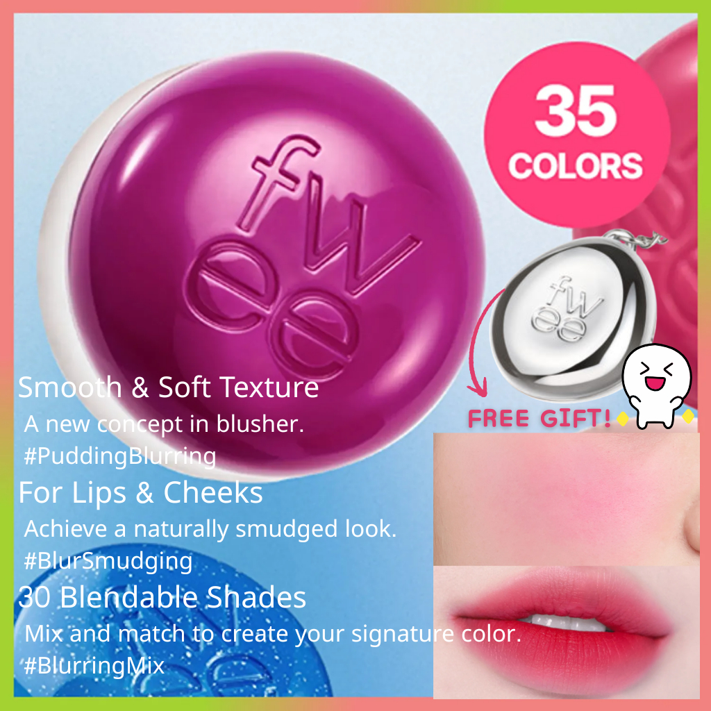 Fwee Lip & Cheek Blurry Pudding Pot (35 สี)