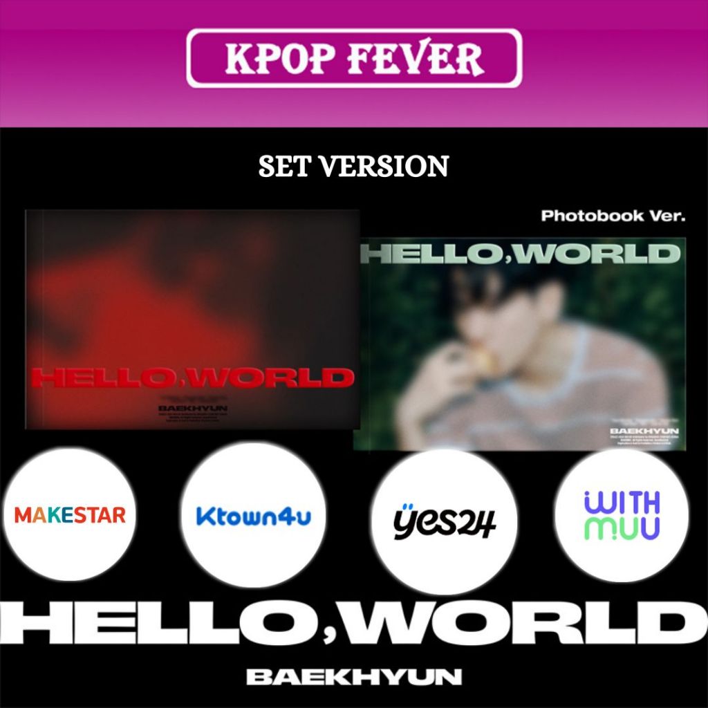 BAEKHYUN - [ HELLO, WORLD ] 4TH MINI ALBUM [PHOTOBOOK VER.] SET