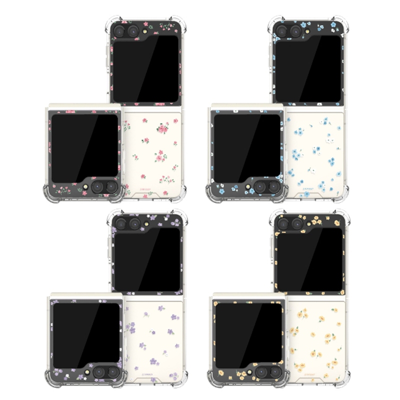 #Z_FLIP6#Korea Galaxy{z FLIP6/Z FLIP5/Z FLIP4/3}เคสโทรศัพท์ Clear Air Cushion กันชน
