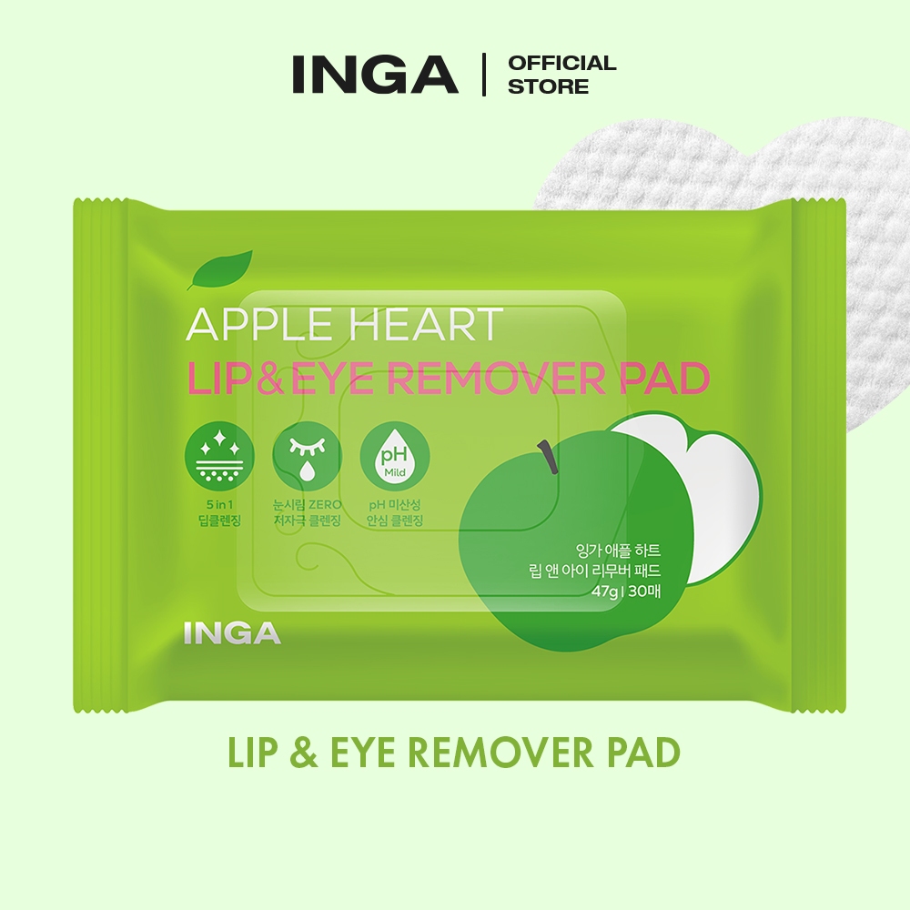 Inga Apple Heart Lip & Eye Remover Pad