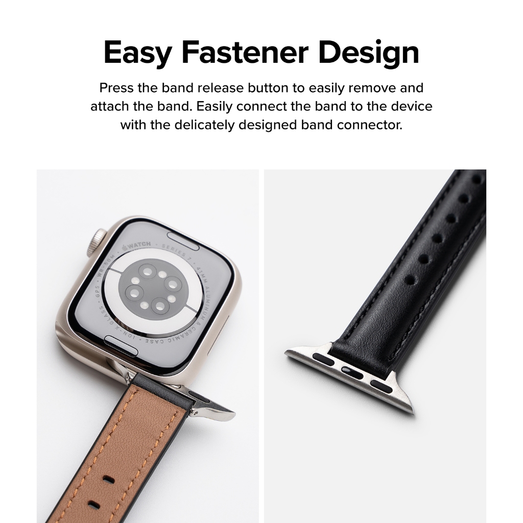 Ringke Leather One Padded Slim สําหรับ Apple Watch Series สายนาฬิกาสมาร์ทวอทช์ที่สวยงามและมีสไตล์ ราคา ถูกที่สุด ดีลบีเคเค แกลเลอรีภาพที่ 5