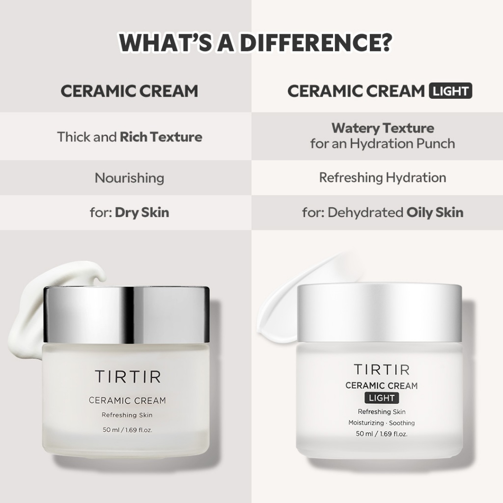 [TIRTIR] Ceramic Cream Light 50ml (48h Long-Lasting Hydration Effect / Deep Nourishing / Soothing & Moisturizing สําหรับผิวแพ้ง่าย) — صورة 6