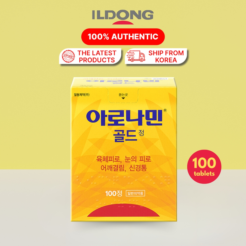 Ildong Pharma Korea เบอร์ ยอดขายอันดับ 1 วิตามิน: Aronamin Gold สําหรับการกู้คืนความเมื่อยล้าและเสริ