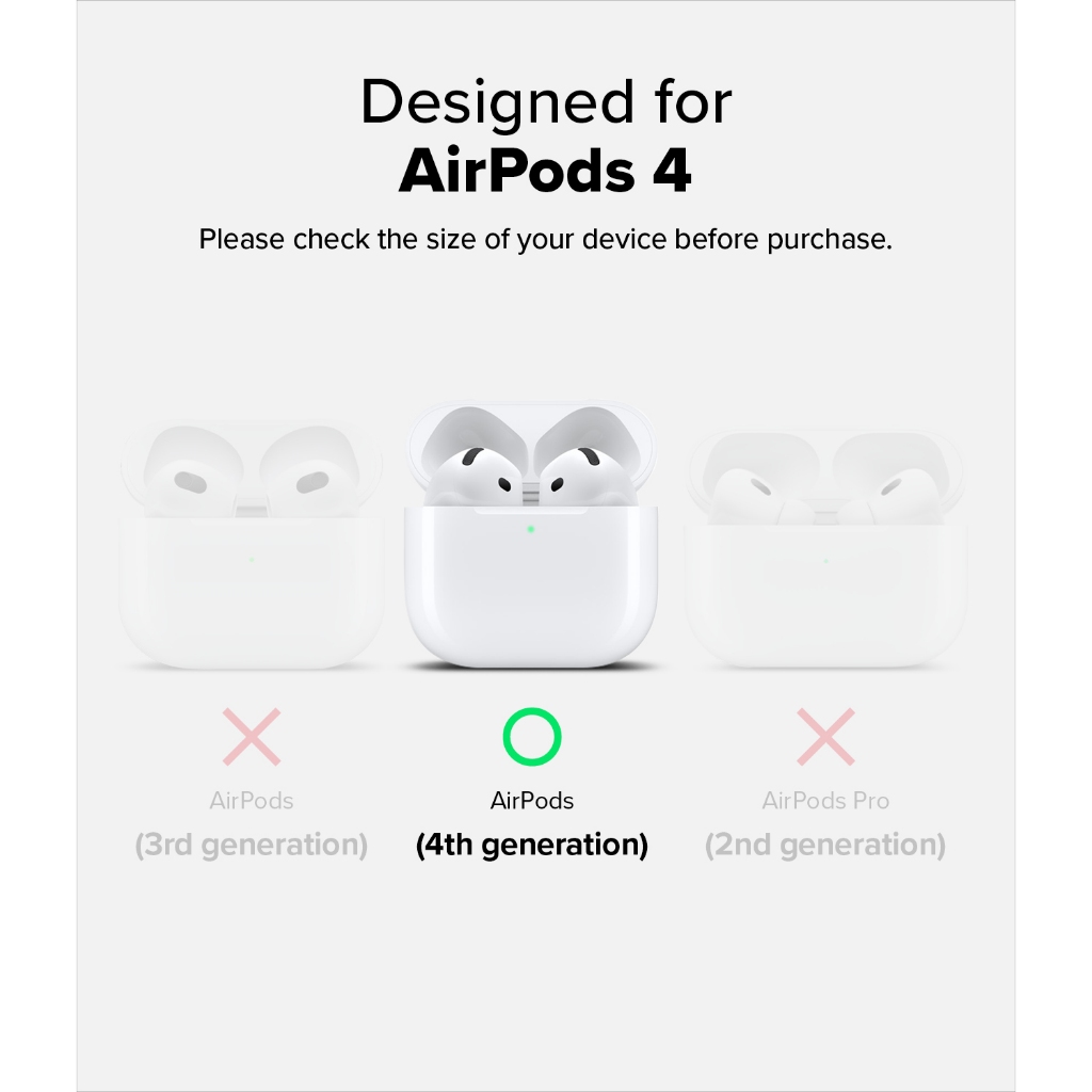 Ringke Silicone Case สําหรับ AirPods 4 รูปที่ 7