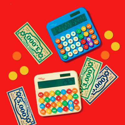 Wiggle Wiggle เครื่องคิดเลข - งาช้าง / น้ําเงิน