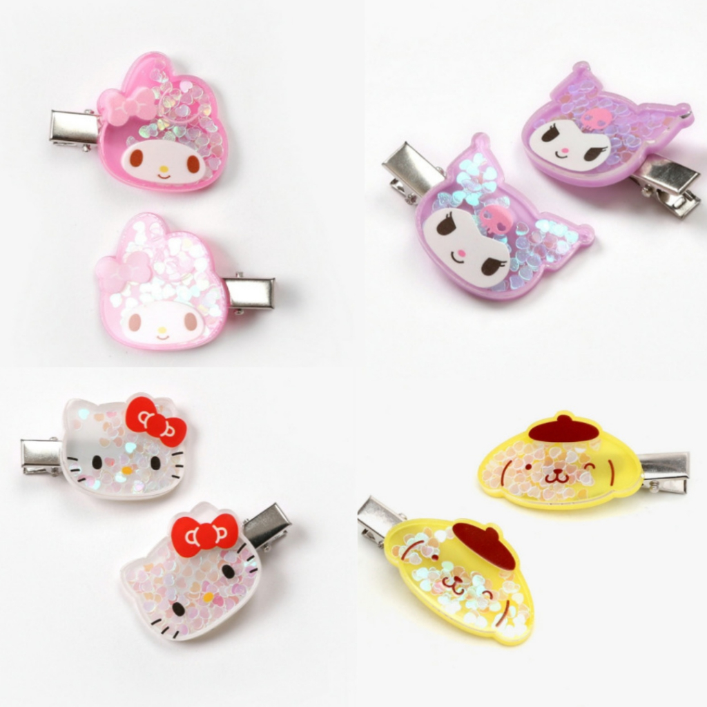 [Sanrio] กิ๊บติดผมกลิตเตอร์คว้าคลิปนักเรียนสาวคลิปหน้าม้ากิ๊บติดผมเครื่องประดับผม / คลิปกลิตเตอร์คุโรมิ