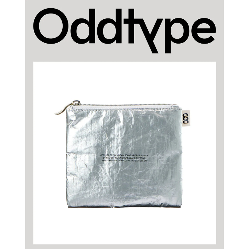 [ODDTYPE] MIRROR POUCH SILVER – MINI COSMETIC BAG, METALLIC TYVEK, ที่เก็บของสําหรับเดินทาง
