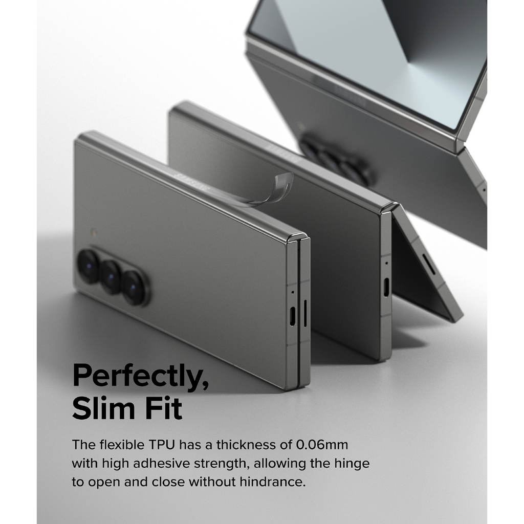 Ringke Hinge Dual Easy Film สําหรับ Galaxy Z Fold 6 5 4 ตัวป้องกันฝาครอบบานพับแบบยืดหยุ่นใส ราคา ถูกที่สุด ดีลบีเคเค แกลเลอรีภาพที่ 4