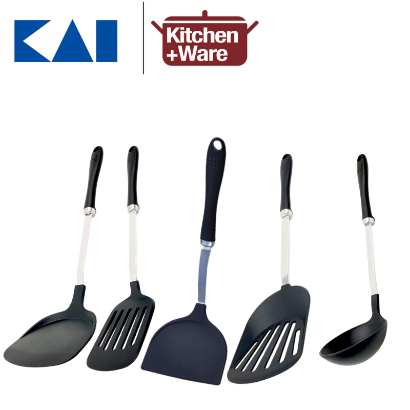 [ญี่ปุ่น] KAI Wok Turner / Ladle /Slotted Turner Slotted Wok Turner Small Turner / BPA FREE