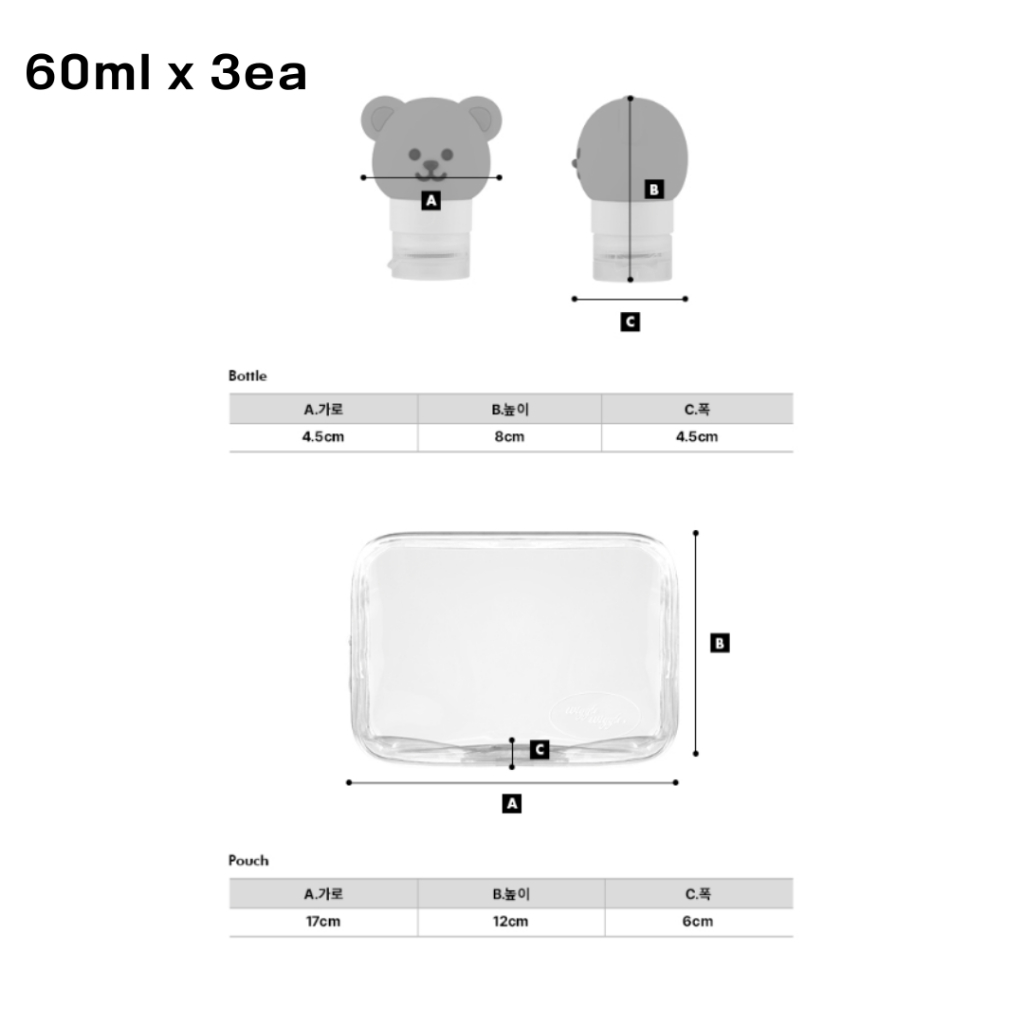 Wiggle Wiggle Travel Bottle 3P SET 3 แบบ - รูปที่ 5