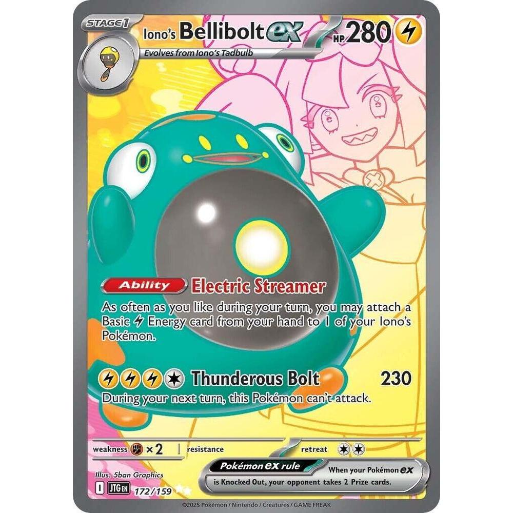 Pokemon TCG Card Ionos Bellibolt EX SV Journey Together 172/159 Full Art Secret