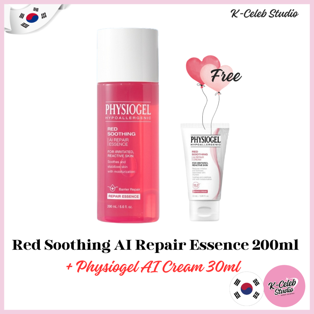 Physiogel Red Soothing AI Repair Essence 200ml+AI Cream 30ml Set