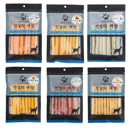 LEGENDARY DOG CHEW COLLAGEN STICK 10P (SWEET POTATO / PUMPKIN / BANANA / SALMON / DUCK / EEL), 60G, 