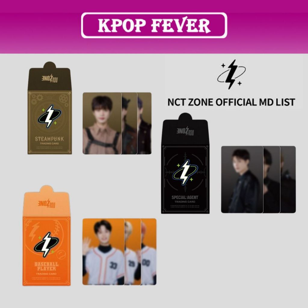 NCT - [NCT ZONE OFFICIAL MD] RANDOM TRADING CARD SET (STEAMPUNK ver. / AGENT ver. / BASEBALL PLAYER 