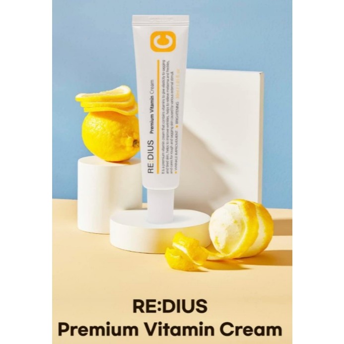 [RE:DIUS] พรีเมี่ยมวิตามินครีม 30ml Anti-Aging เครื่องสําอางเกาหลี, Kbeauty