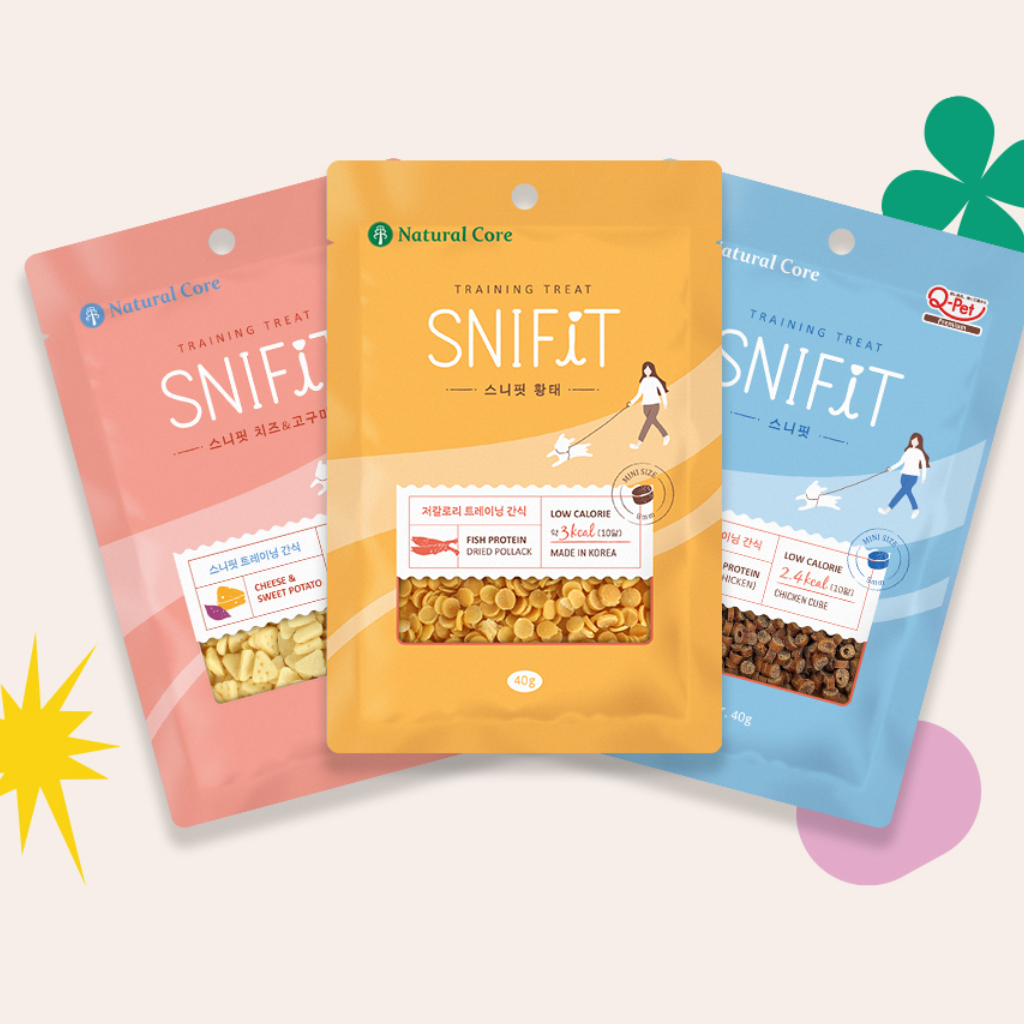 [Bundle of 3] [Natural Core] Snifit for Dogs / ขนมฝึกหัดแคลอรี่ต่ำ