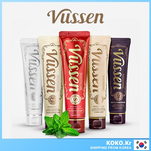 VUSSEN Whitening Toothpaste 6 Types with FREEBIES