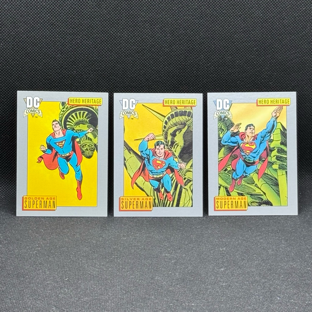 1991 ชุดซุปเปอร์แมน 3 ใบ - DC Comics Cosmic Trading รูปปั้น Liberty Movie David Corenswet