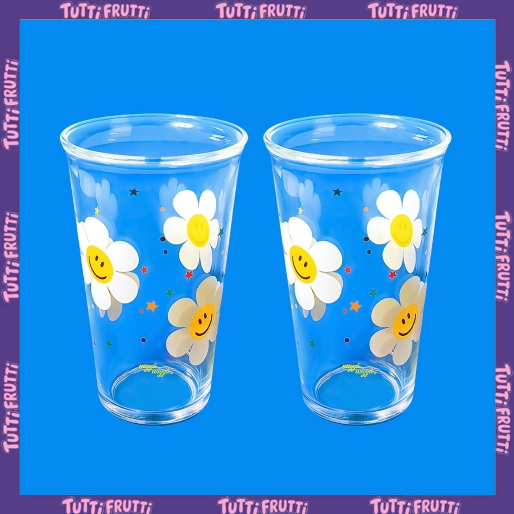 [Wiggle Wiggle] Glass Cup 500ml แก้วน้ำแก้ว ลายน่ารัก | ของแท้จากเกาหลี