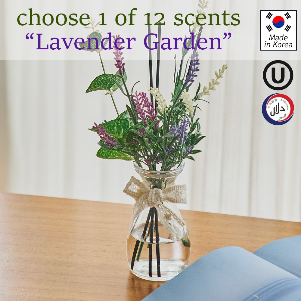 Aspasia "ปลายดีลดวัน" Lavender Garden Flower Reed Diffuser 100ml set / เลือก 1 กลิ่น 12 กลิ่น