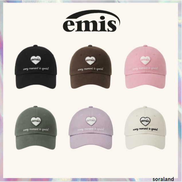 [emis] Heart WAPPEN BALL CAP 7 สี (2024 ใหม่)