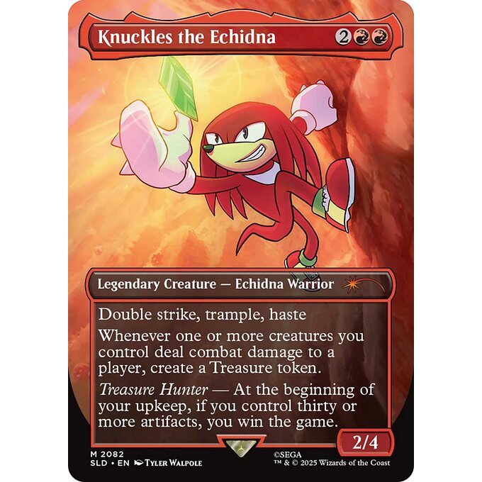 SLD_2082 Knuckles the Echidna *Secret Lair: Sonic the Hedgehog: Friends & Foes* MTG Magic: The Gathe