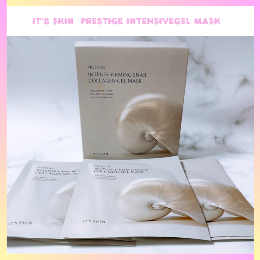 It's Skin Prestige Intensive Firming Snail Collagen Gel Mask/Calming Teatree Cica Gel Mask 3 ชิ้น/6 