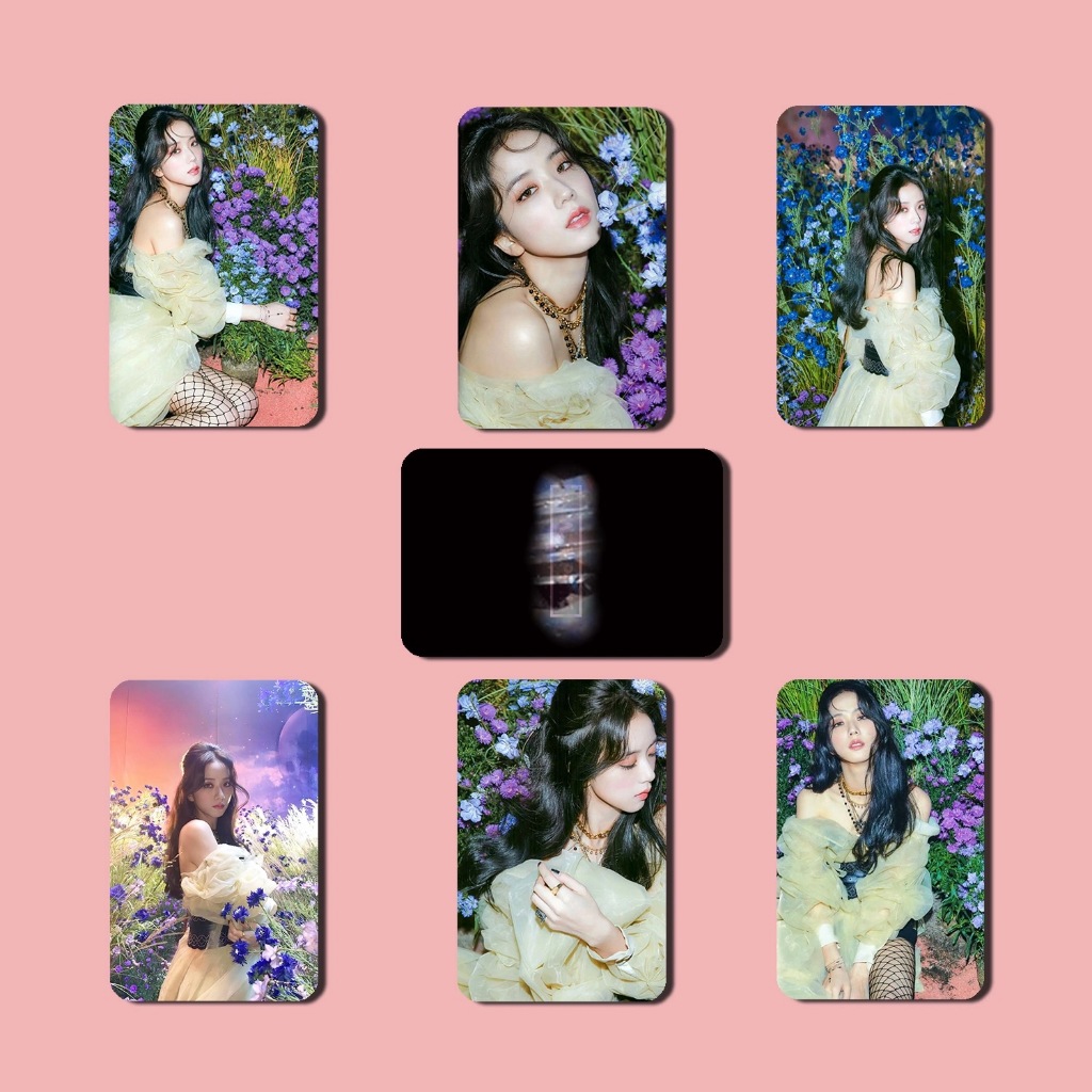 ชุดโฟโต้การ์ด BLACKPINK Jisoo – Kpop Idol Merch, ดอกไม้ Jisoo, JISOO Solo, การ์ดผลประโยชน์พิเศษ, โฟโ
