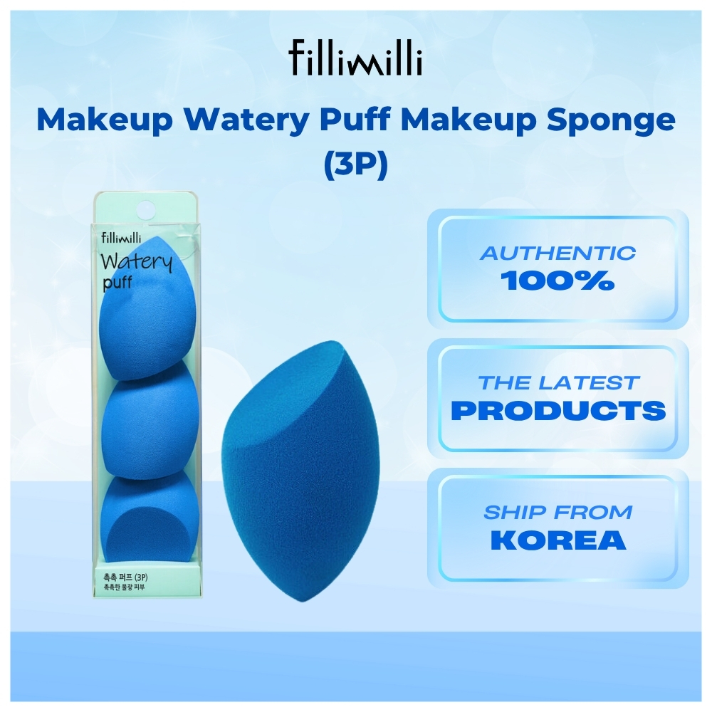 Fillimili Olive Young Makeup Watery Puff ฟองน้ําแต่งหน้า (3P) Olive Young Korea