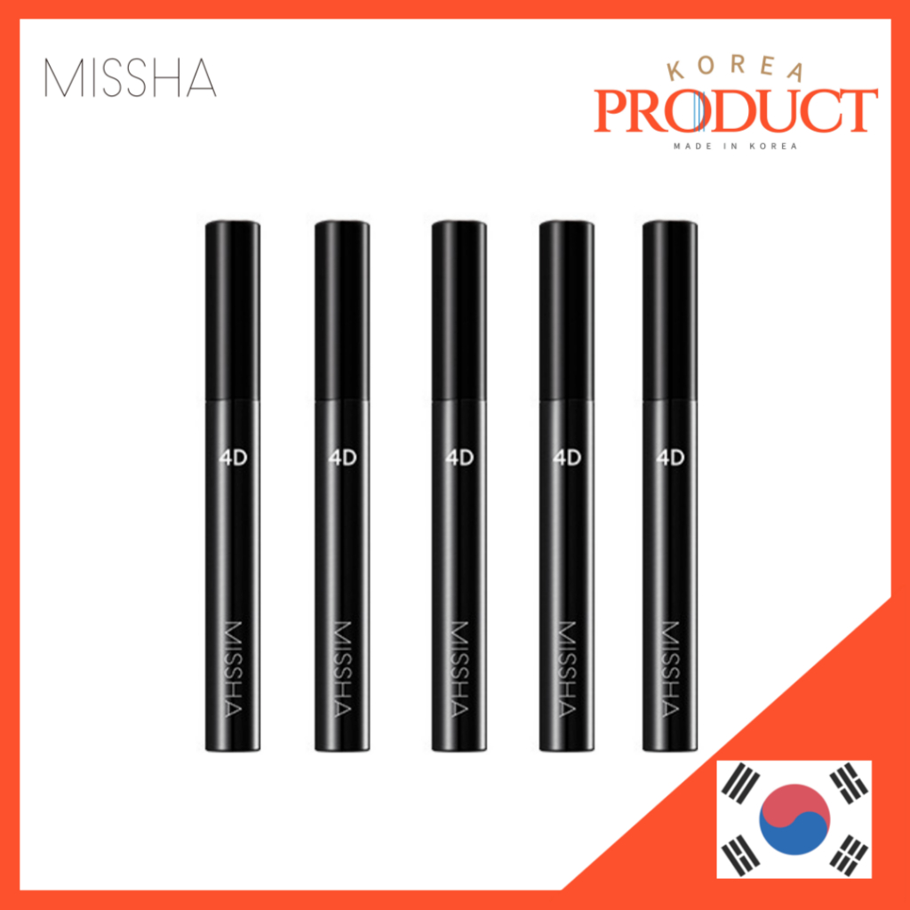 Missha The Style 4D Mascara 7g x 5pcs Curling Voluming Mascara สีดํา