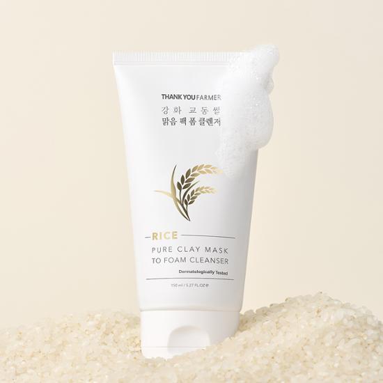 [Thank You Farmer] Rice Pure Clay Mask to Foam Cleanser 150ml