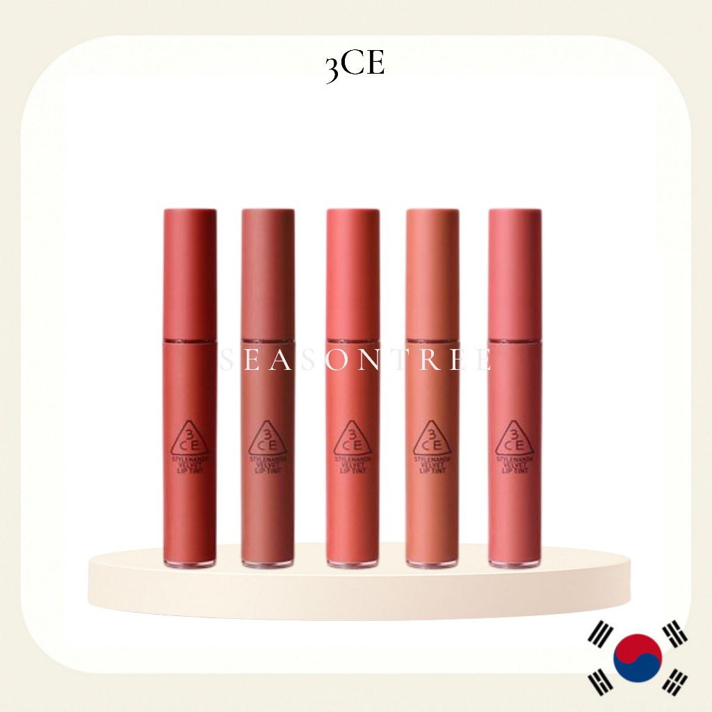 [3CE] Velvet Lip Tint 4g – 16 สี Soft Matte Finish